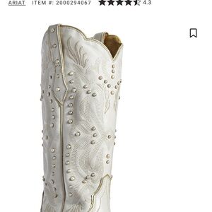 Ariat Cream Pearl Snip Toe Western Boot